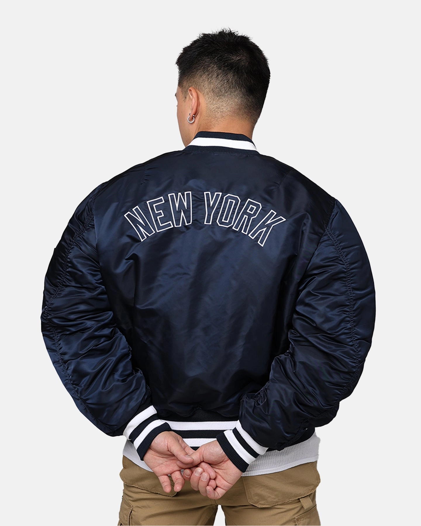 New Era X Alpha Series X MLB New York Yankees MA-1 Bomber Jacket Navy Waterproof Outer Layer