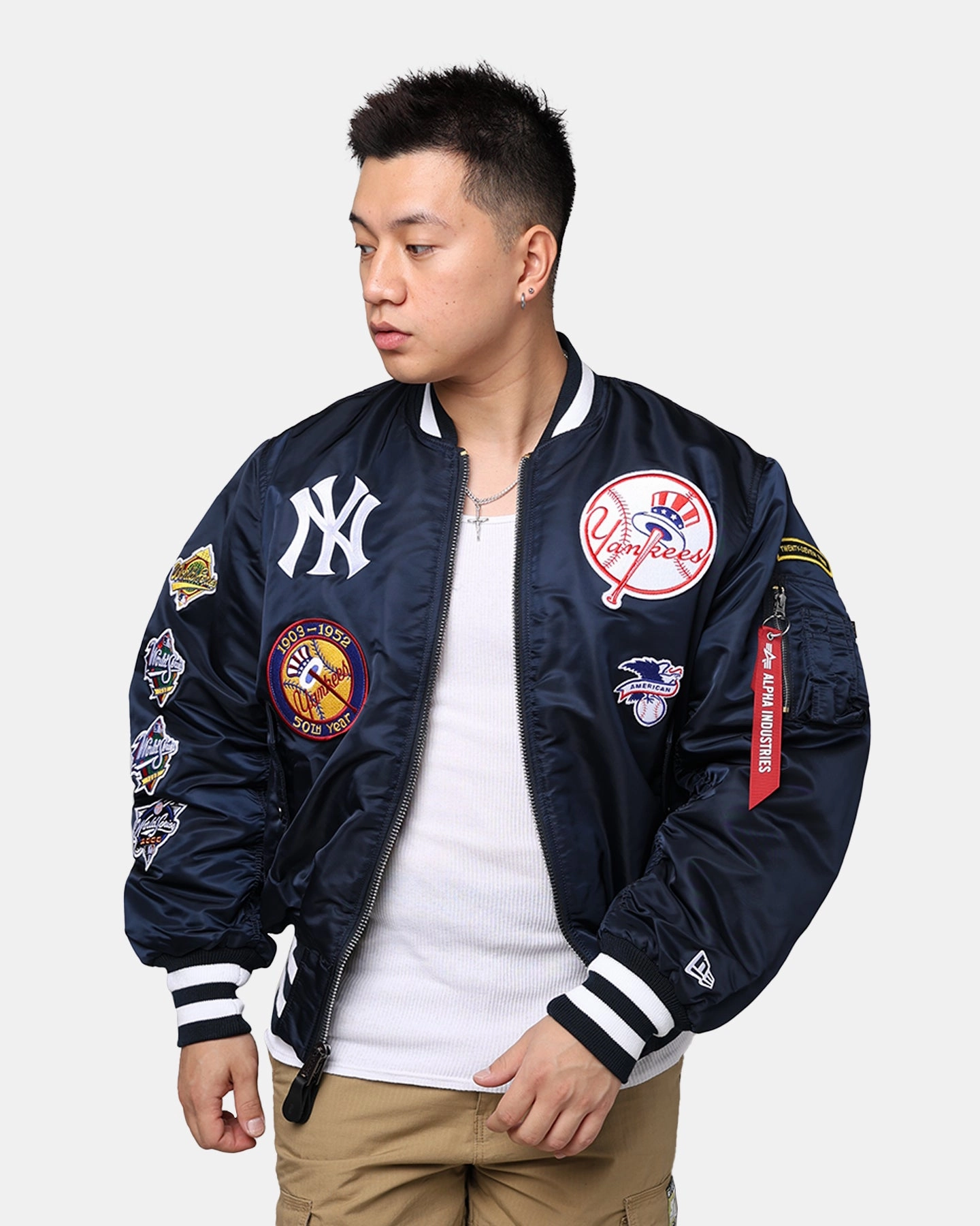 New Era X Alpha Series X MLB New York Yankees MA-1 Bomber Jacket Navy Relax