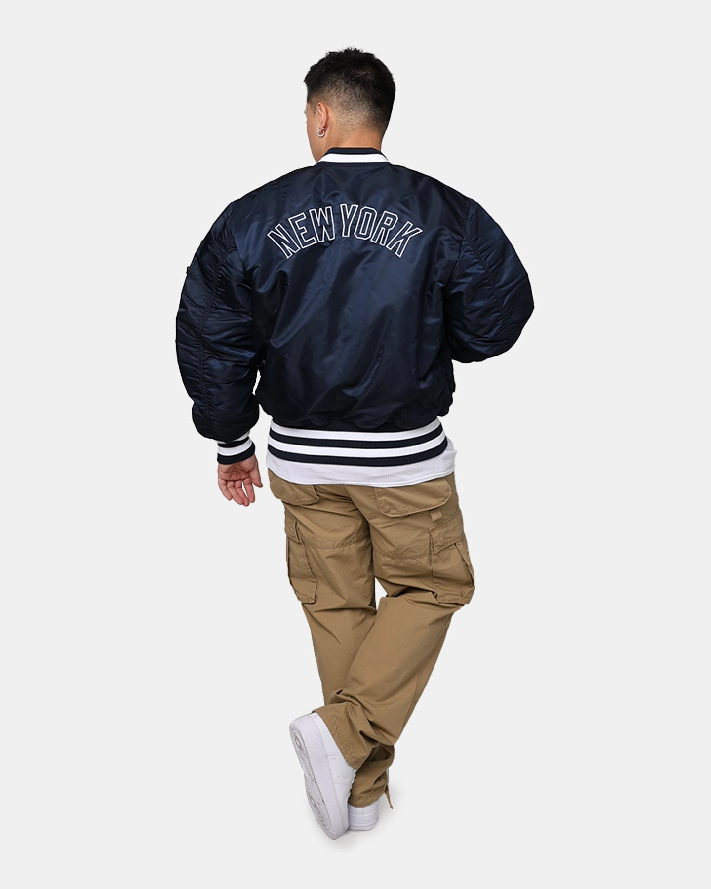 suitable for advertising campaigns New Era X Alpha Series X MLB New York Yankees MA-1 Bomber Jacket Navy