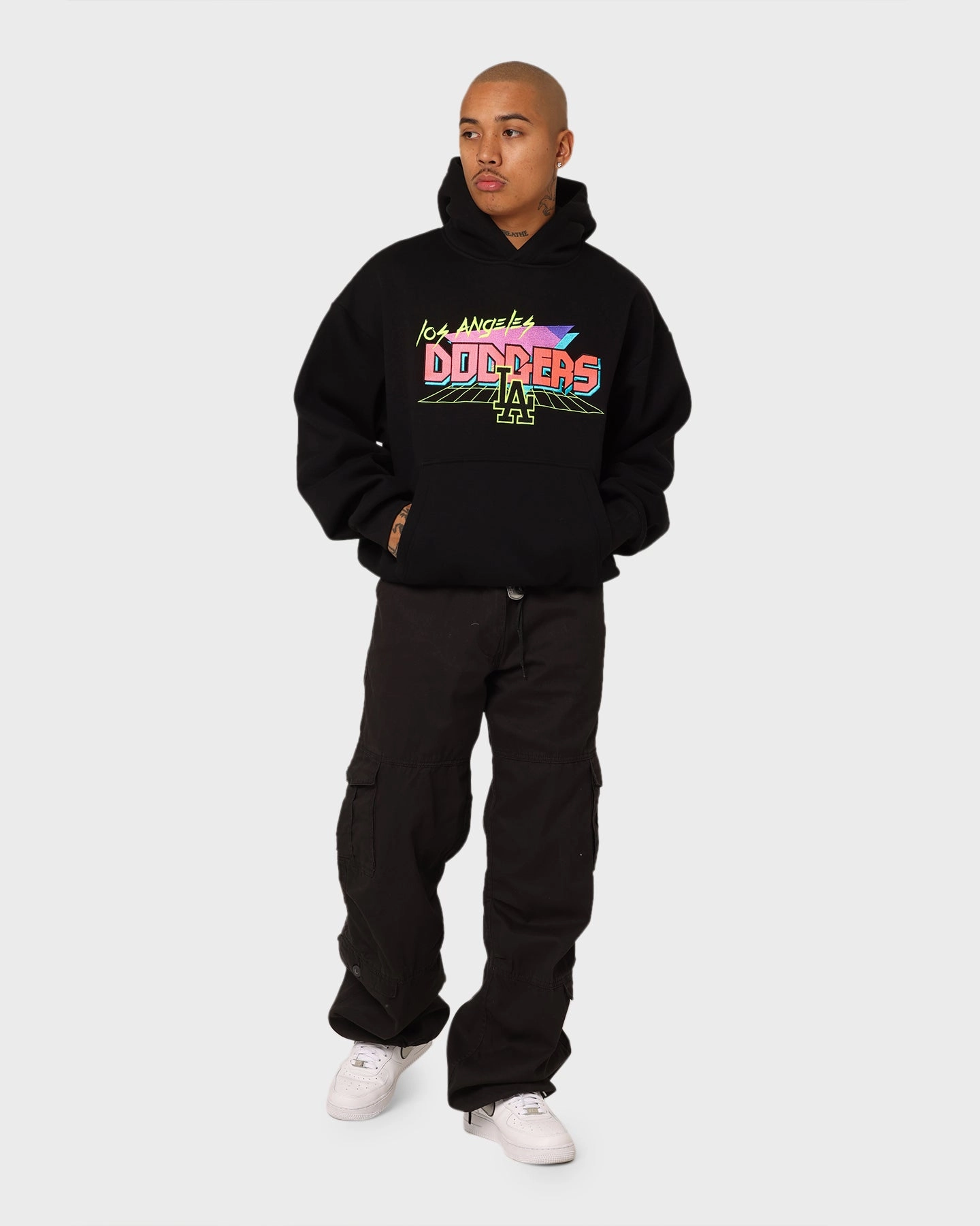 New Era Los Angeles Dodgers Retro Arcade Hoodie Black office workers