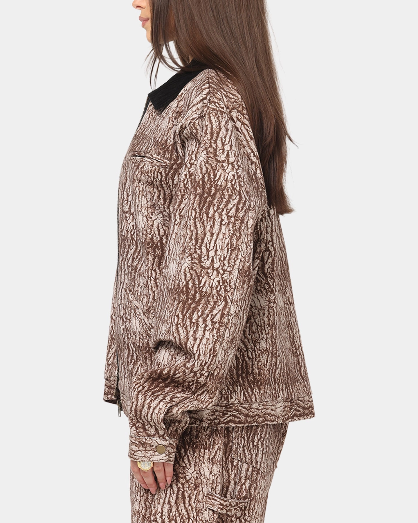 Carre Canvas Jacket Tree Bark Modern Outerwear
