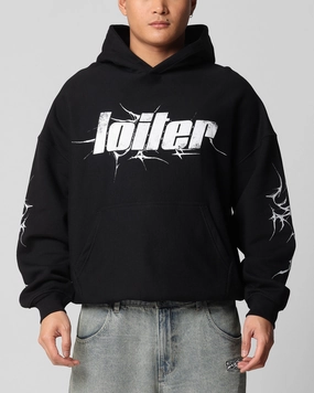 Loiter Neo Hoodie Black Shaving-cream Emblem