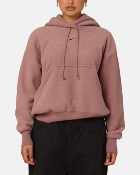 Infrastructure Nike Women's Sportswear Phoenix Plush Cosy Fleece Hoodie Smokey Mauve/Black