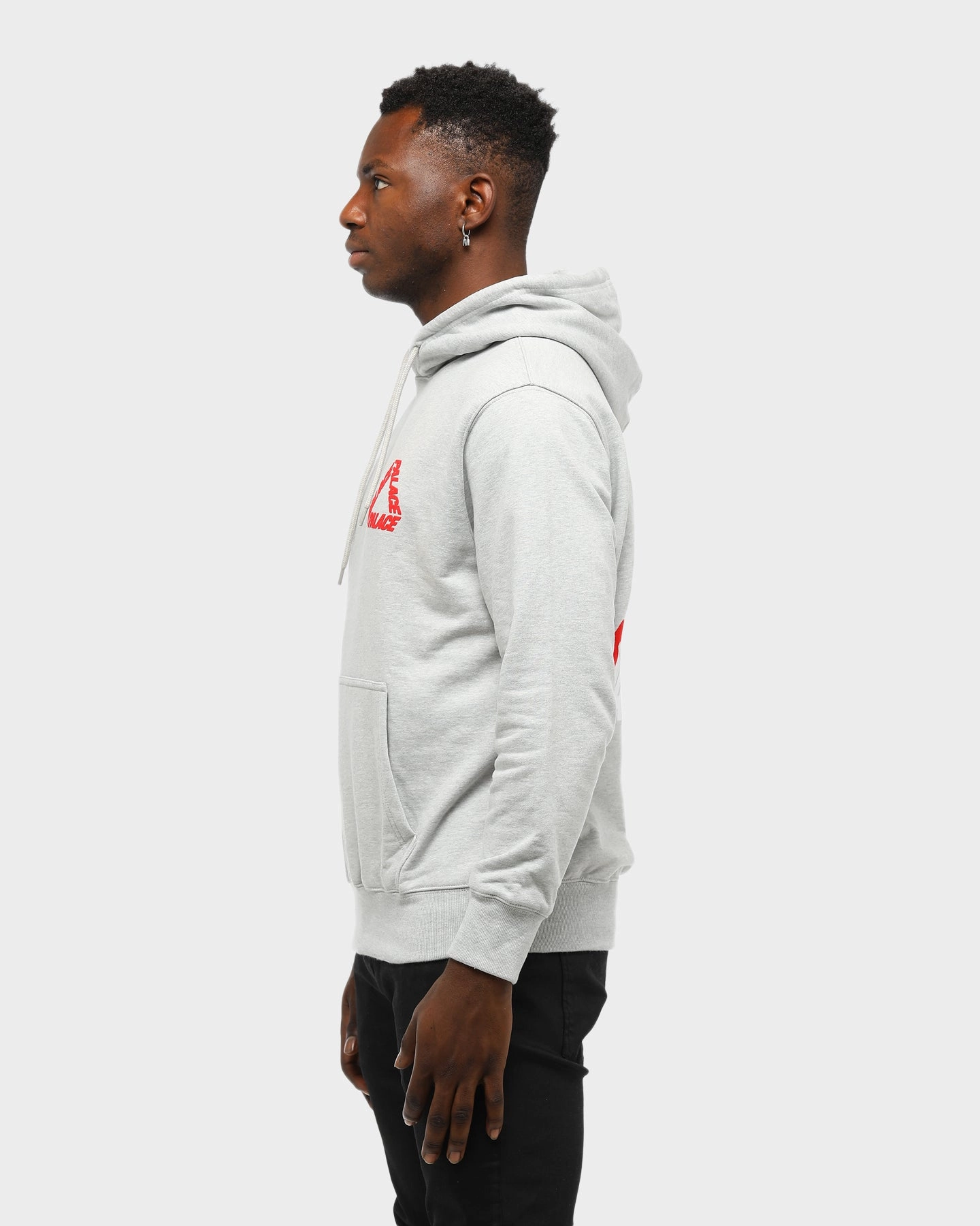 PALACE FLOCKA P3 HOOD GREY MARLE Reflective Piping Noise Reducing Zippers