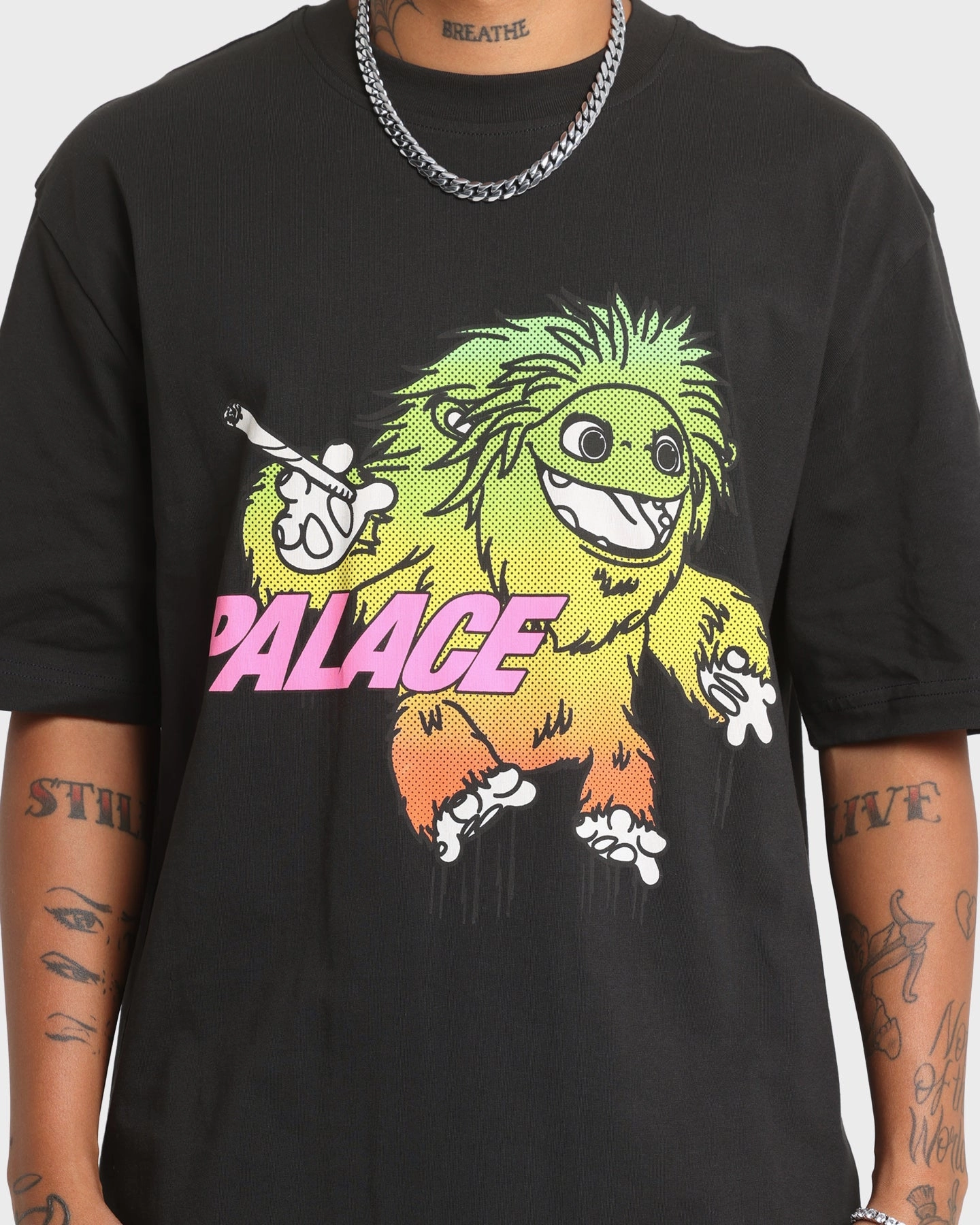 Palace Large Up T-Shirt Black hypoallergenic Fashion Must-Have