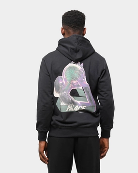 Palace Men's Tri-Gaine Hoodie Black Double Layered Hood Fade Resistant