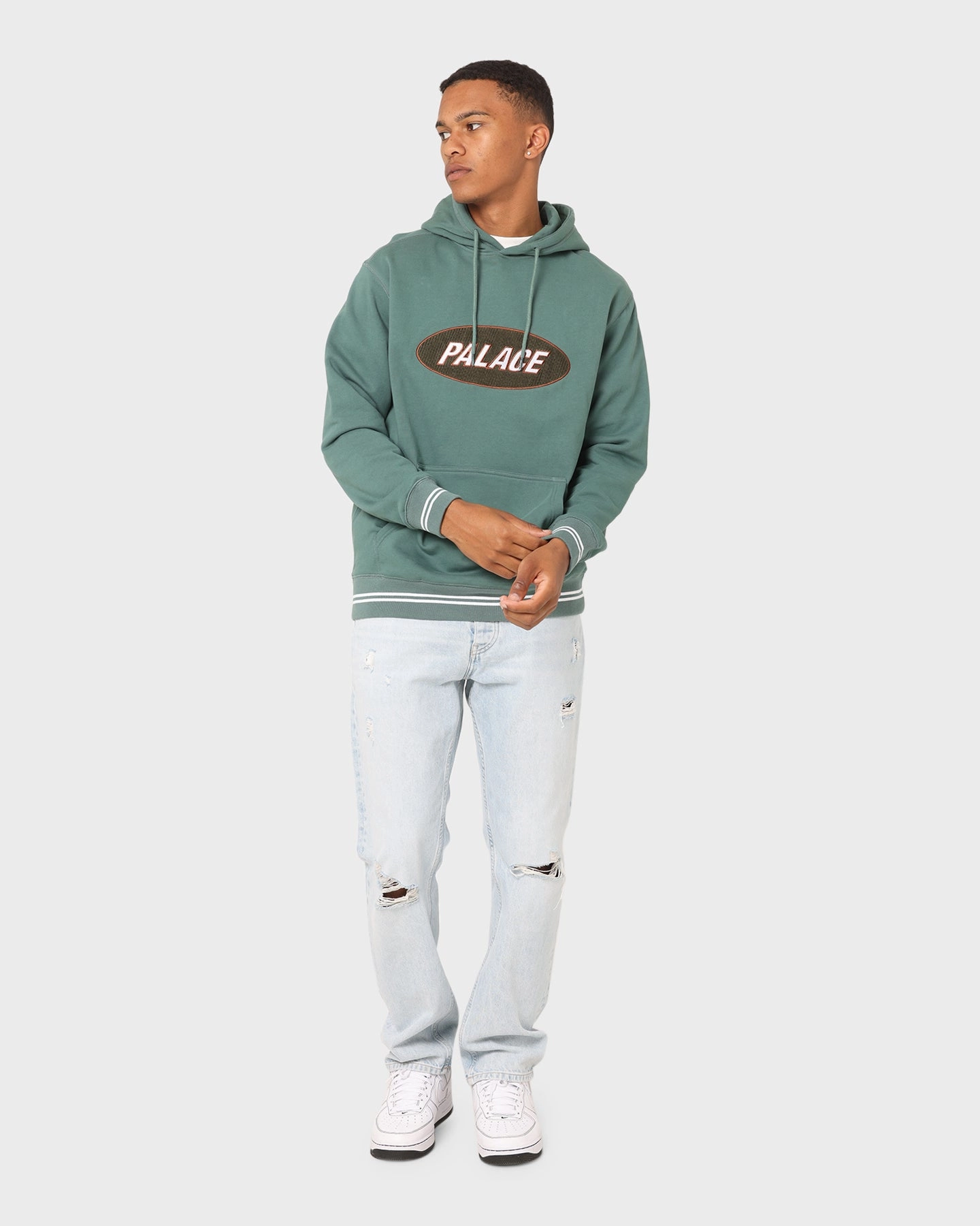 professionals Quick Layering Palace Oval Hoodie Airforce Green