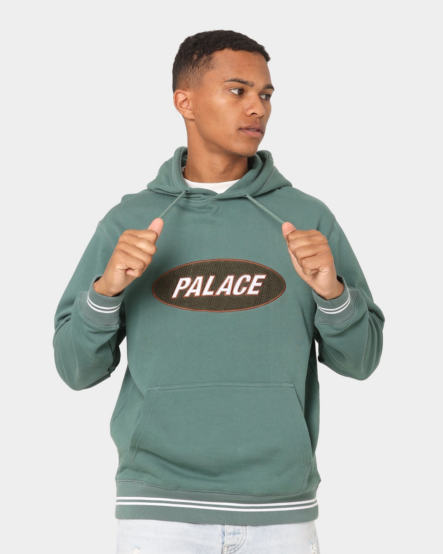 Palace Oval Hoodie Airforce Green Enhance
