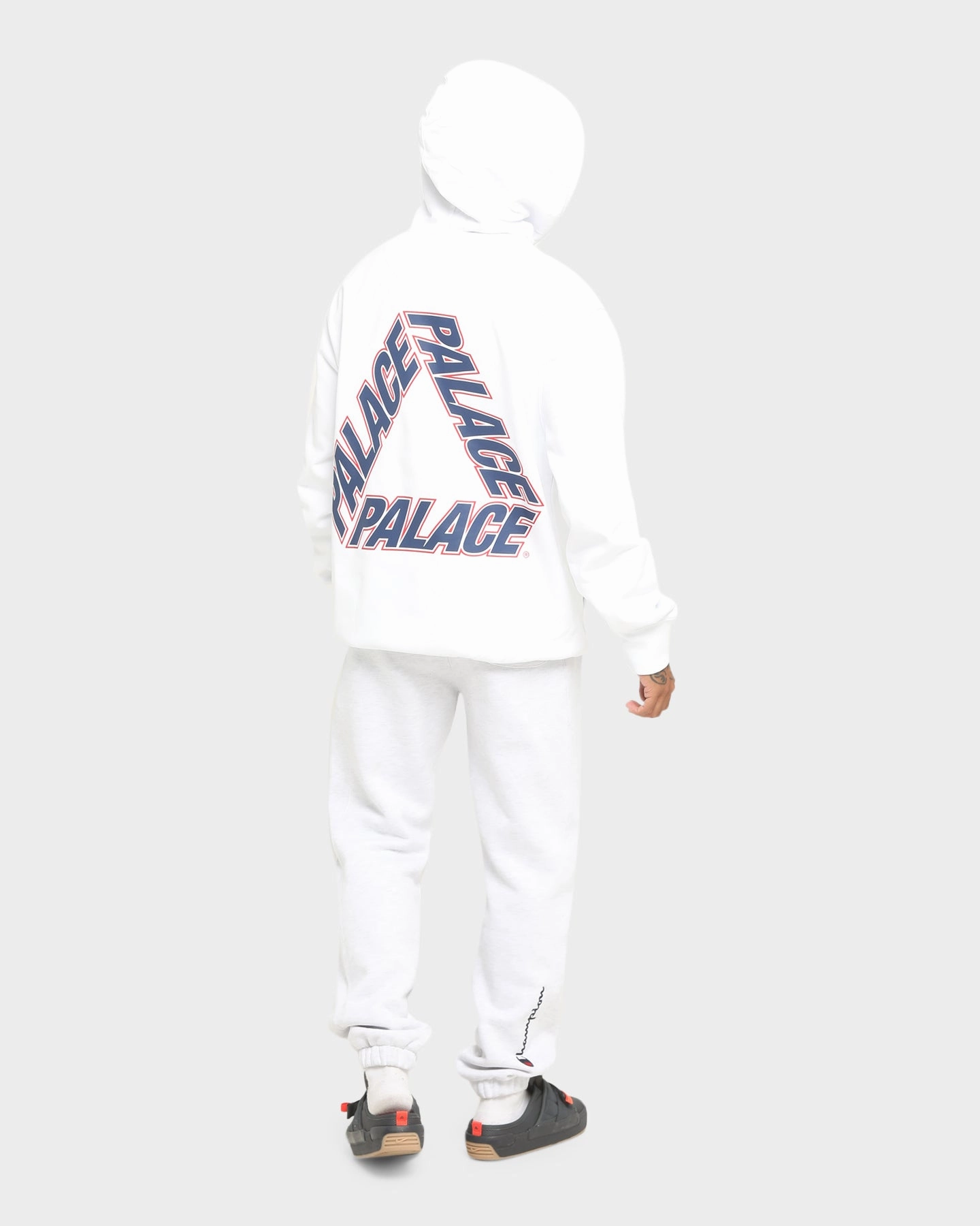 Palace P3 Team Hoodie White Anti Static Material