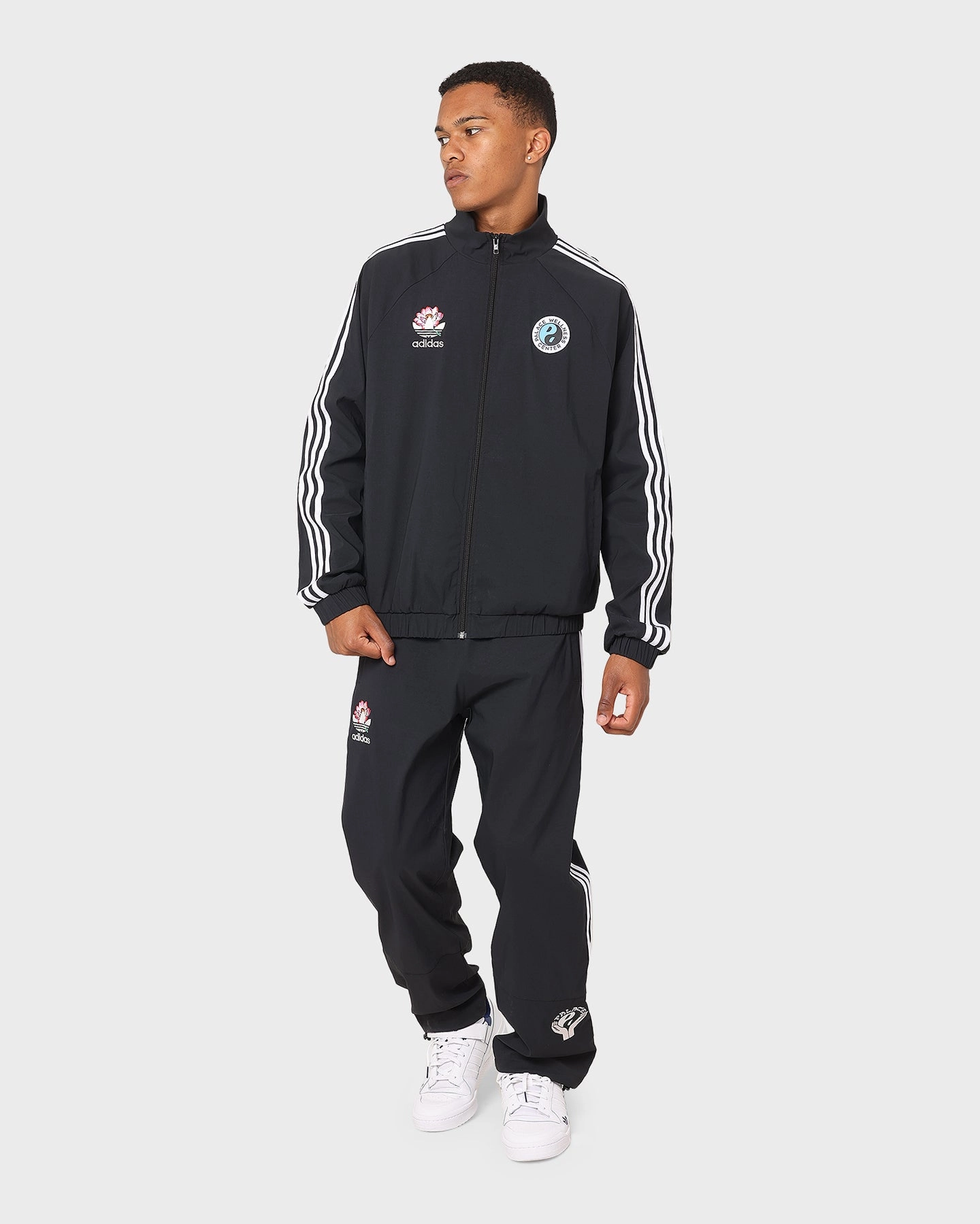 Palace Palace X Adidas Palace Wellness Center Zip Jacket Black QuiltedPattern