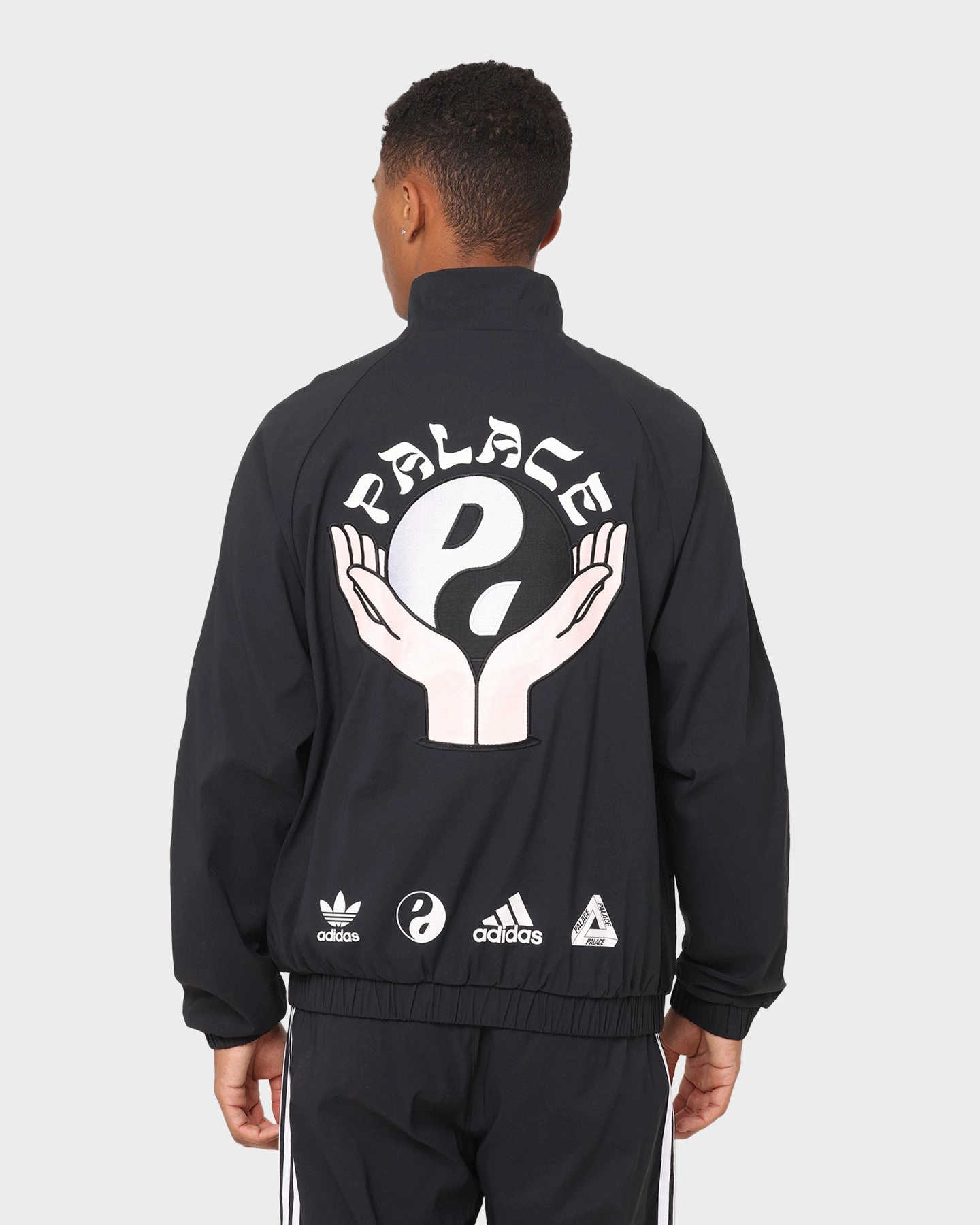 Palace Palace X Adidas Palace Wellness Center Zip Jacket Black Double Stitched Construction Promulgate