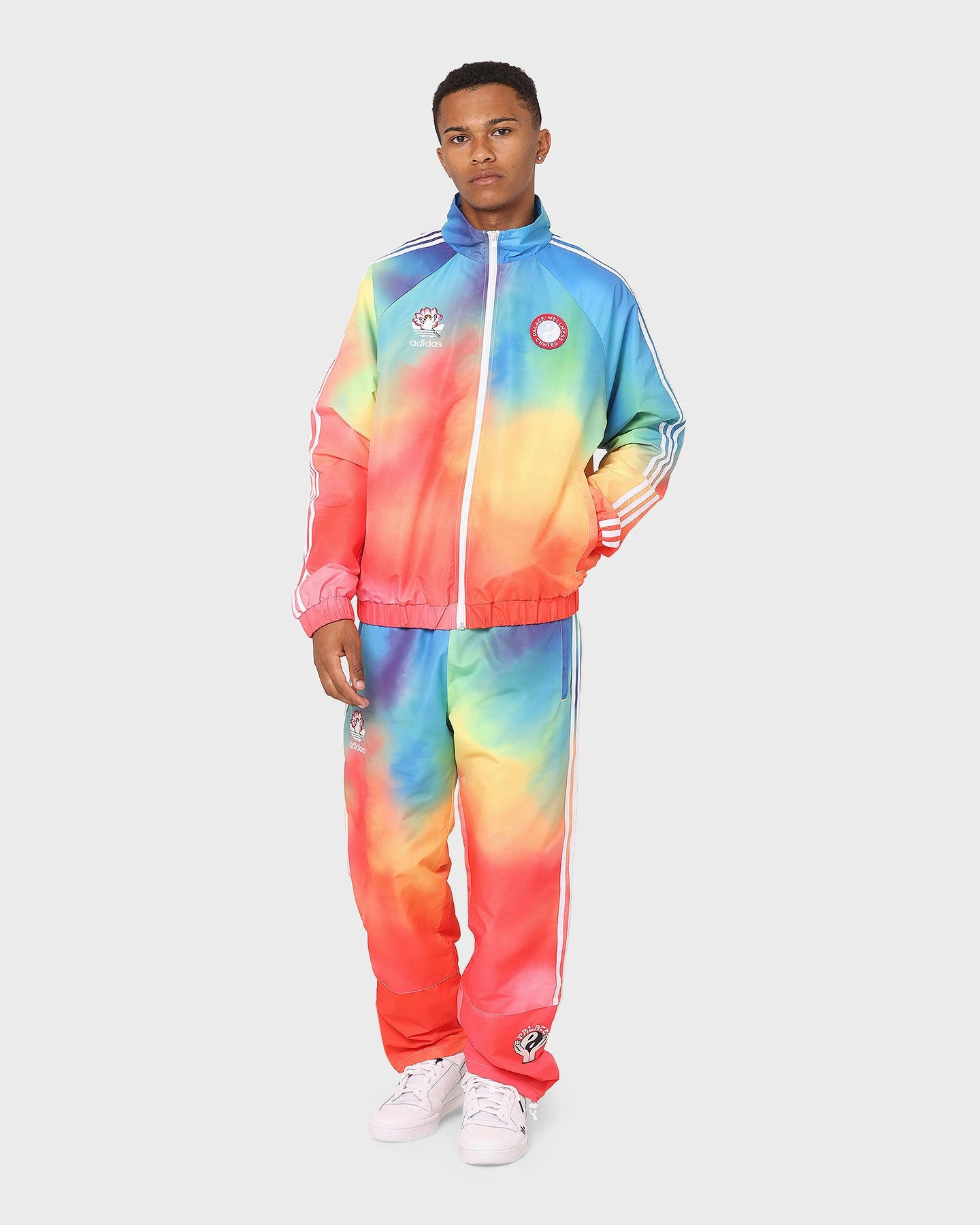 Slide Strap Waistband Windproof Design Palace Palace X Adidas Palace Wellness Center Zip Jacket Tie Dye