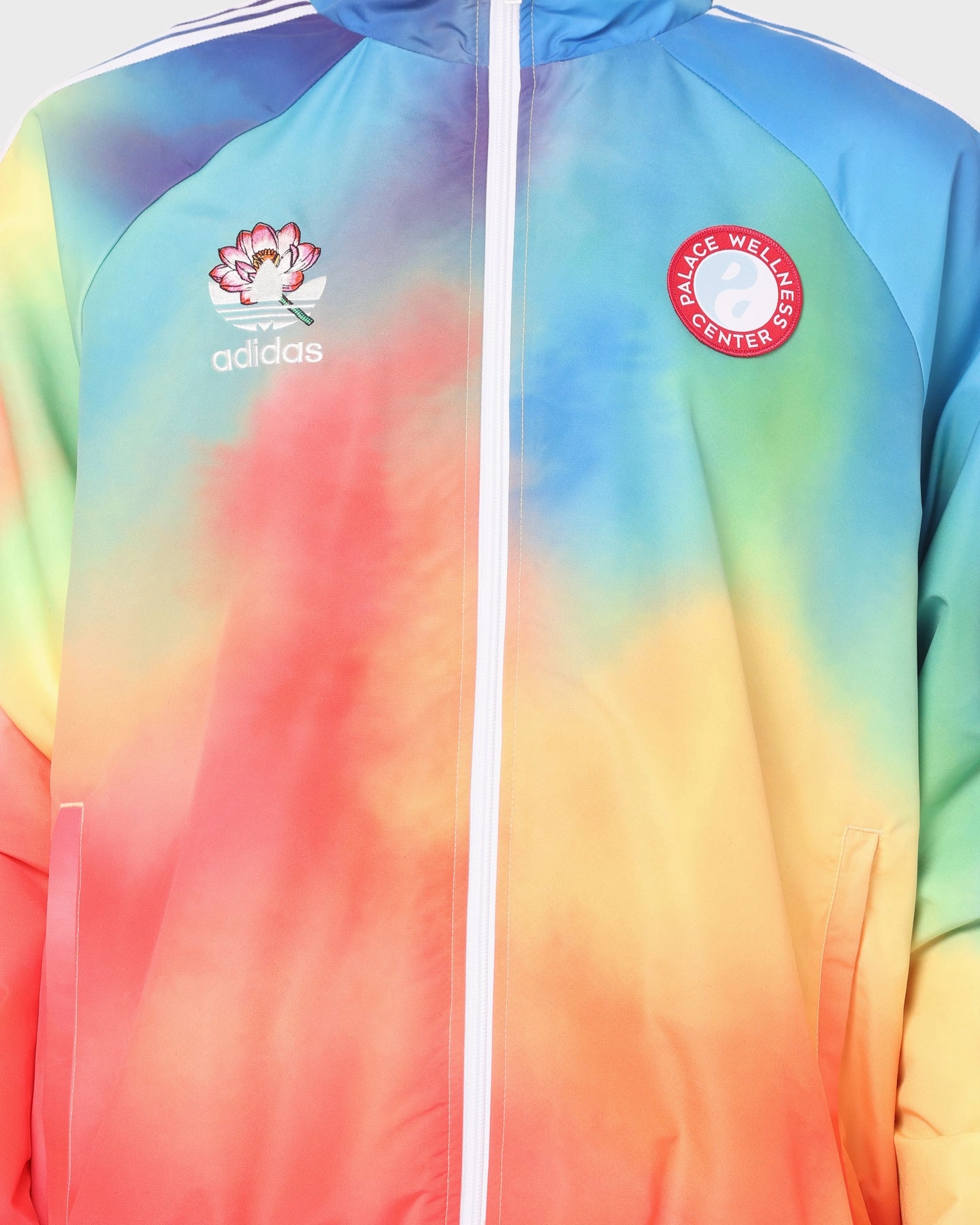 MultiPocketDesign Palace Palace X Adidas Palace Wellness Center Zip Jacket Tie Dye