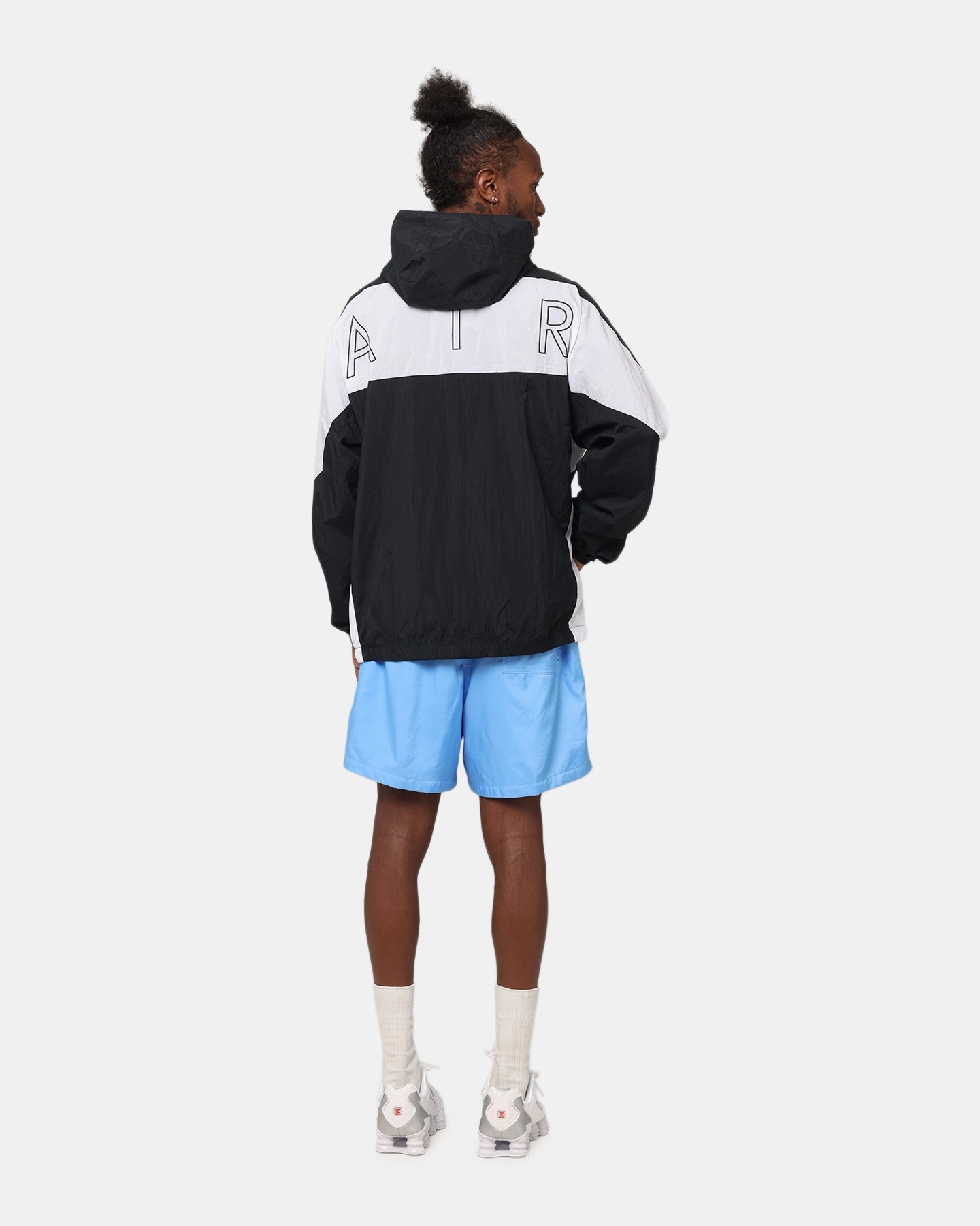Articulated Sleeves Outdoor Use Nike Air Woven Jacket Black/White/White