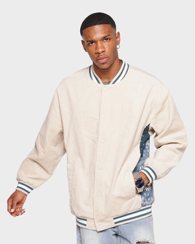 XXIII Hellekin Cord Bomber Jacket Cream Show snowboarder