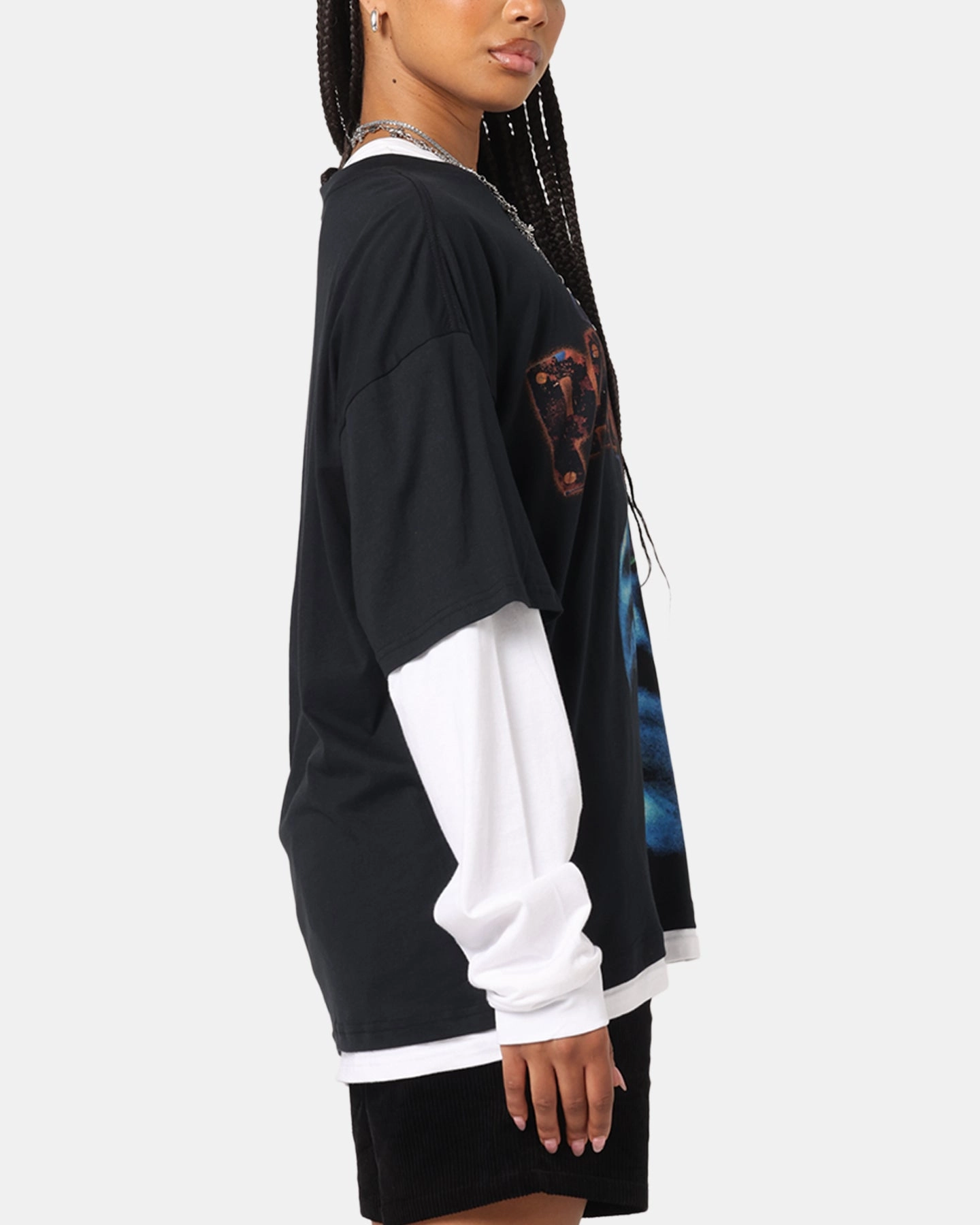Pantera Pantera Layered Long Sleeve T-Shirt Black Wash Functional Wearable