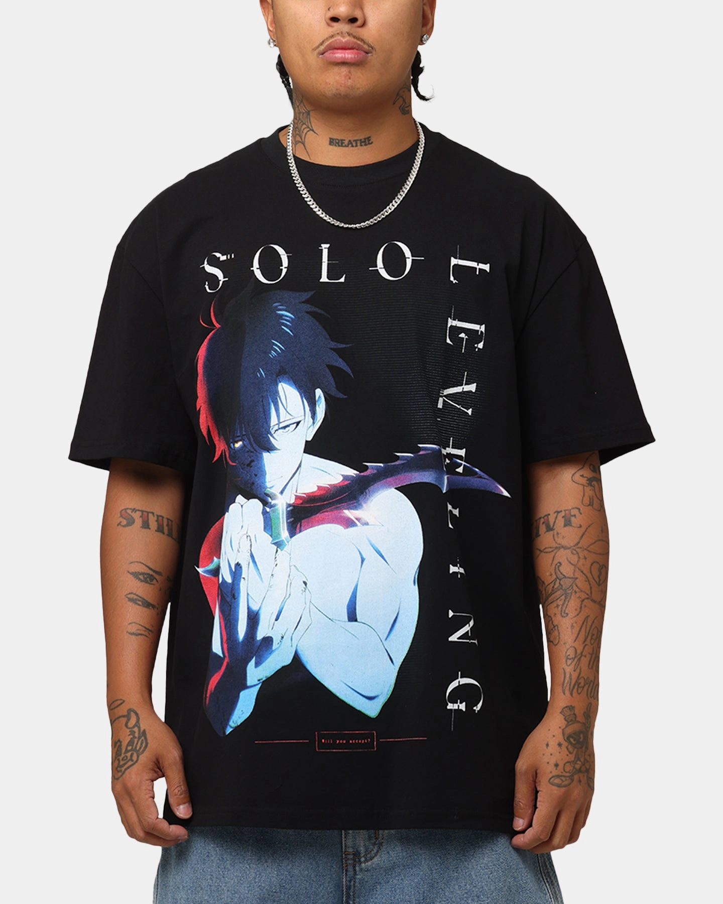 Goat Crew X Solo Leveling Solo Leveling Heavy T-Shirt Black Classic Comfort Style Perfect Comfort Wear