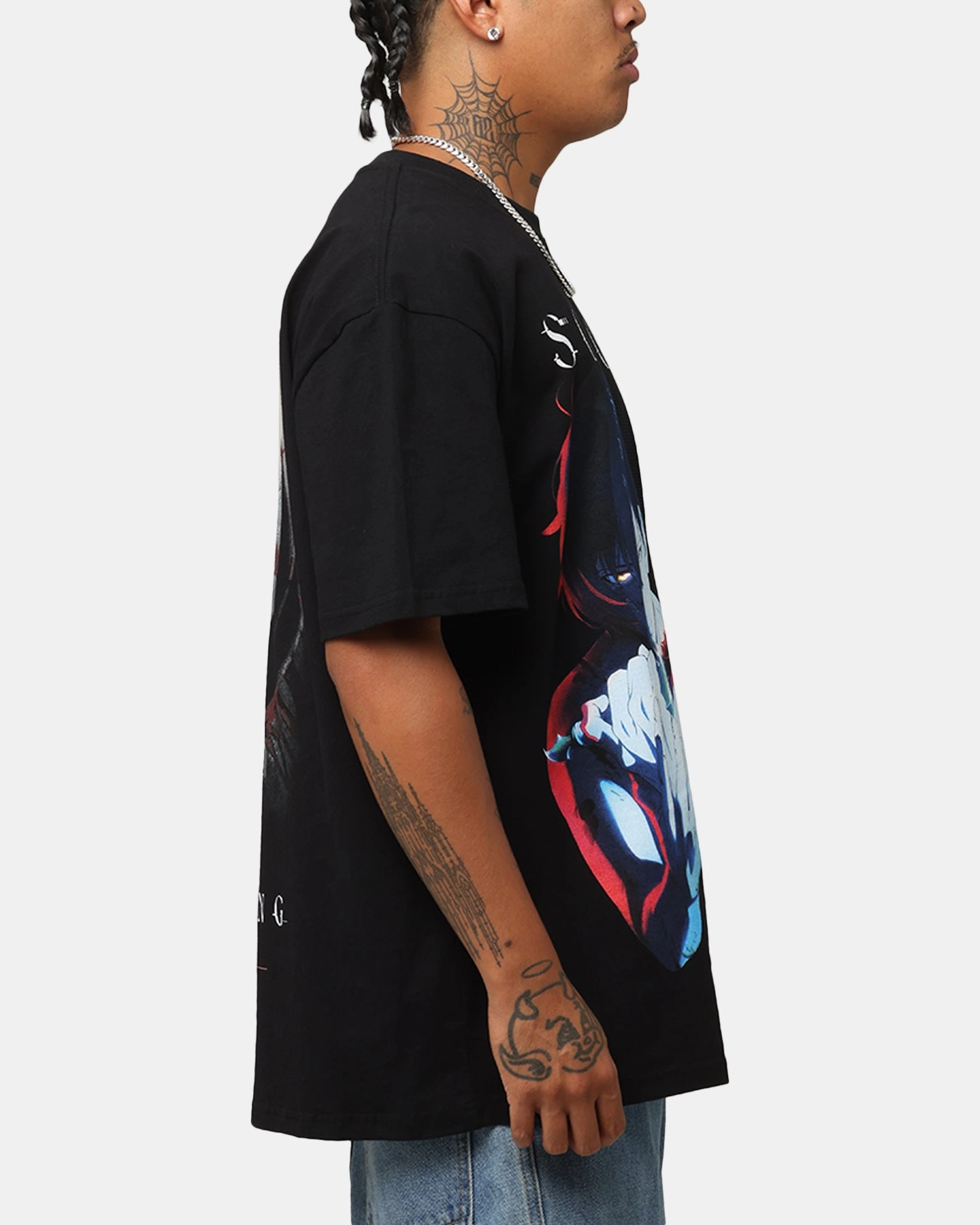 DoubleStitched Seams Chill Design Goat Crew X Solo Leveling Solo Leveling Heavy T-Shirt Black