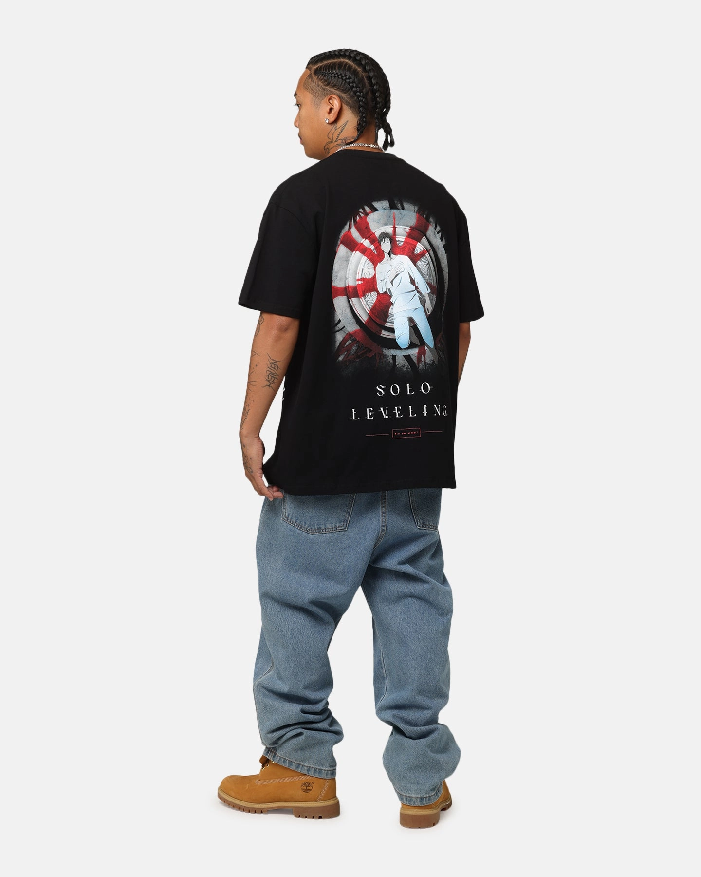 Goat Crew X Solo Leveling Solo Leveling Heavy T-Shirt Black Modern Outfit Vintage Wash