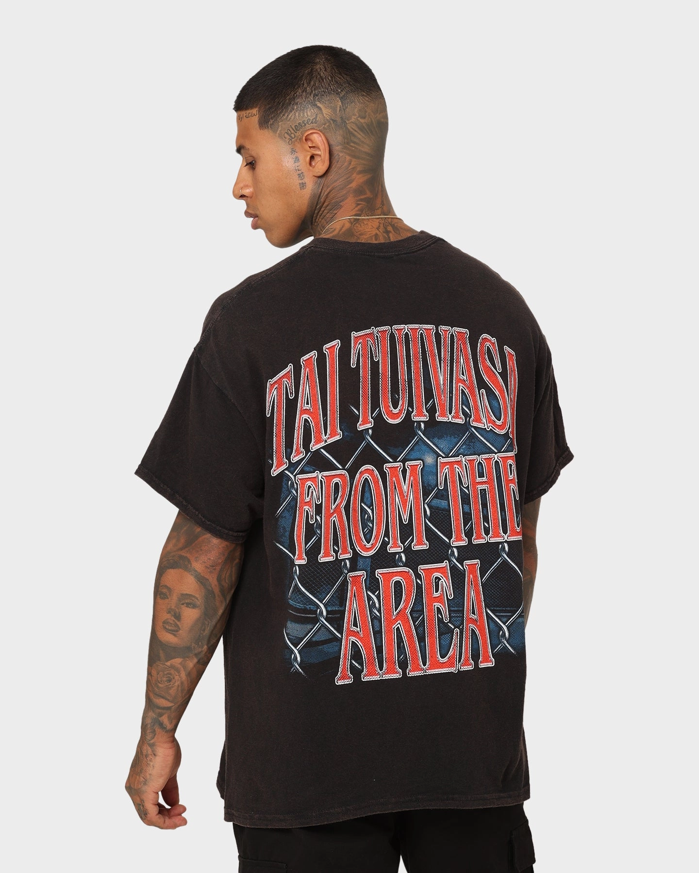 Goat Crew X Tai Tuivasa FTA Vintage T-Shirt Washed Black Easy Style Wear
