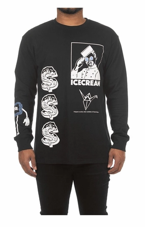 Yoga flexibility Modern Design Icecream Fold Long Sleeve Knit Tee