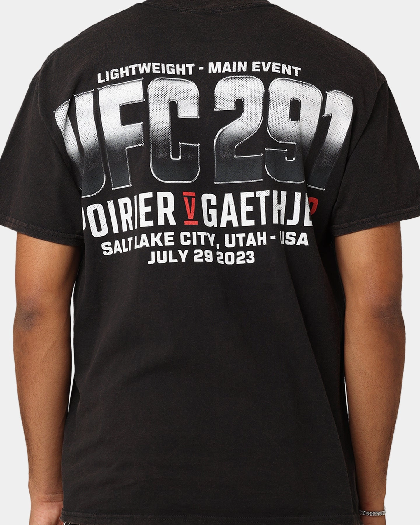 UFC By Goat Crew Dustin Poirier vs. Justin Gaethje BMF Fight Vintage T-Shirt Black Wash Everyday Fashion