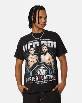 Spandex Enhanced Elasticity UFC By Goat Crew Dustin Poirier vs. Justin Gaethje BMF Fight Vintage T-Shirt Black Wash