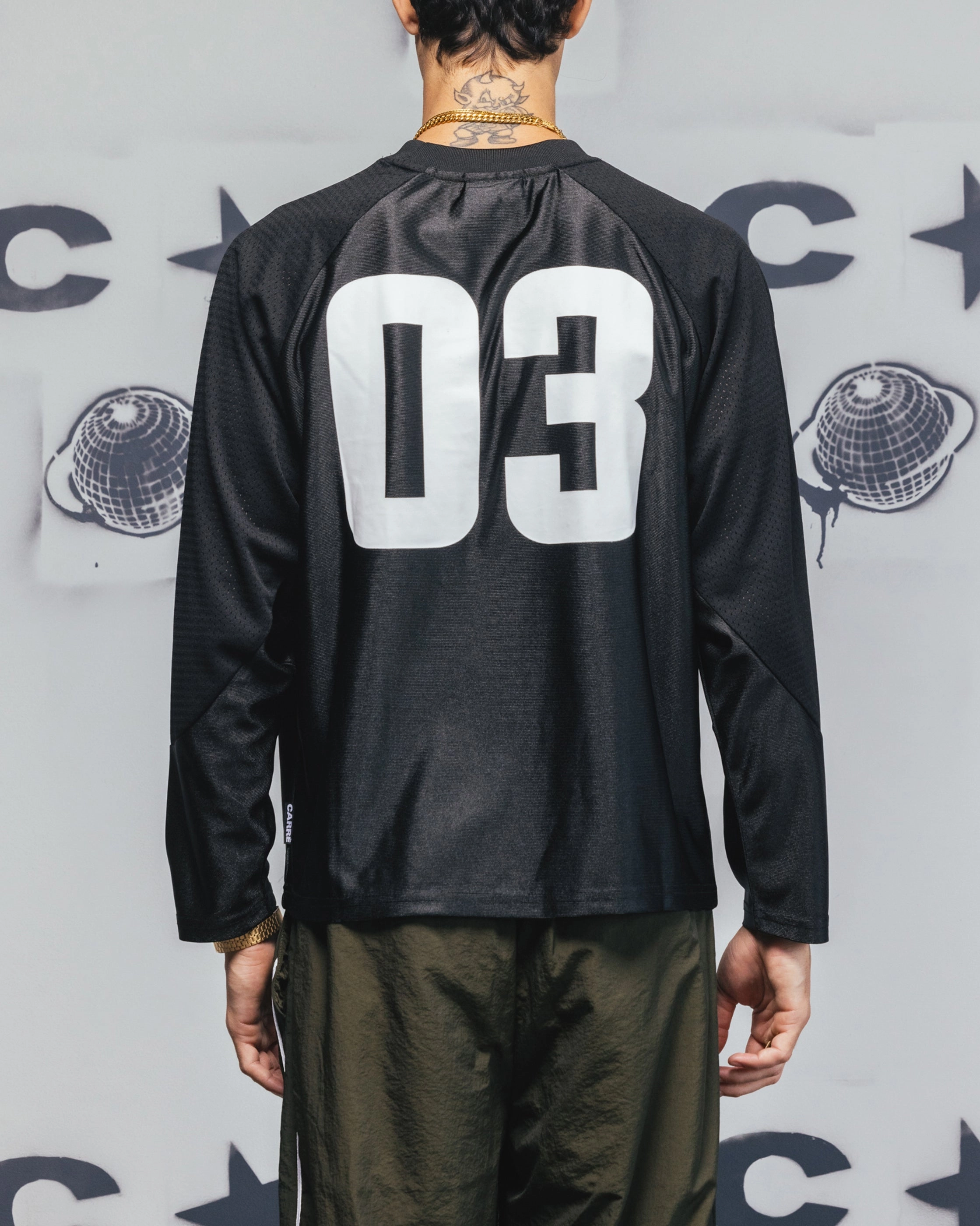 Carre Nebula Long Sleeve T-Shirt Black Versatile Apparel