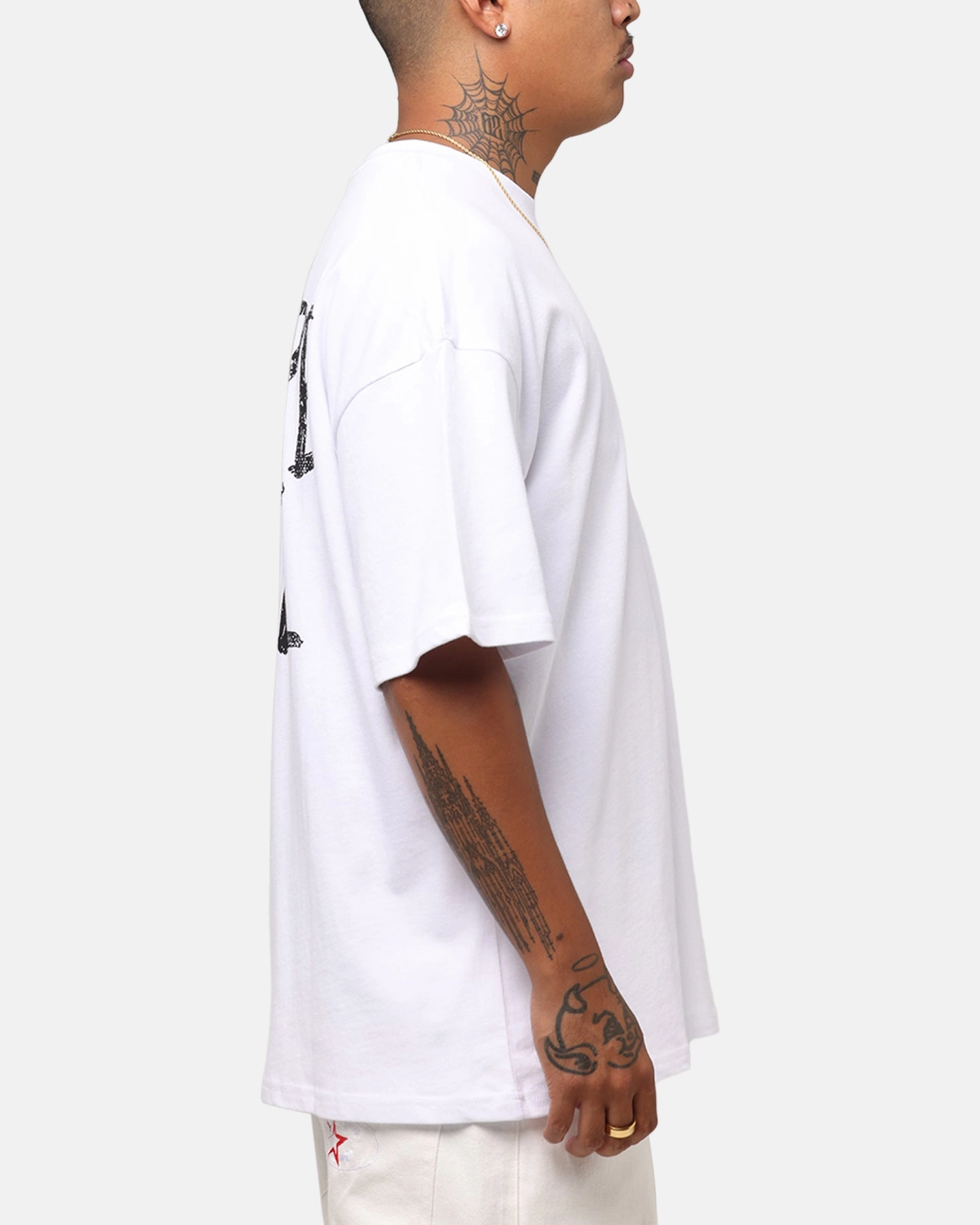 Carre Intl Drop Shoulder T-Shirt White Cross Grain Knit