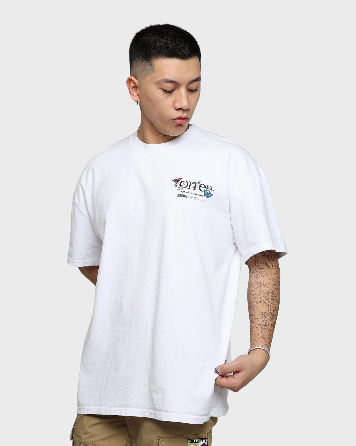 Loiter Euphoria Ultra Premium Vintage T-Shirt White Relax Comfort Style