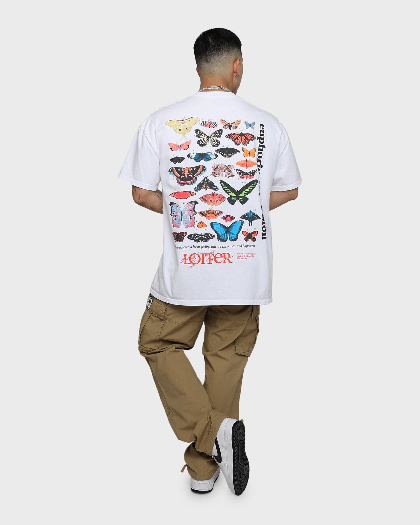 Sustainable Production Process Loiter Euphoria Ultra Premium Vintage T-Shirt White