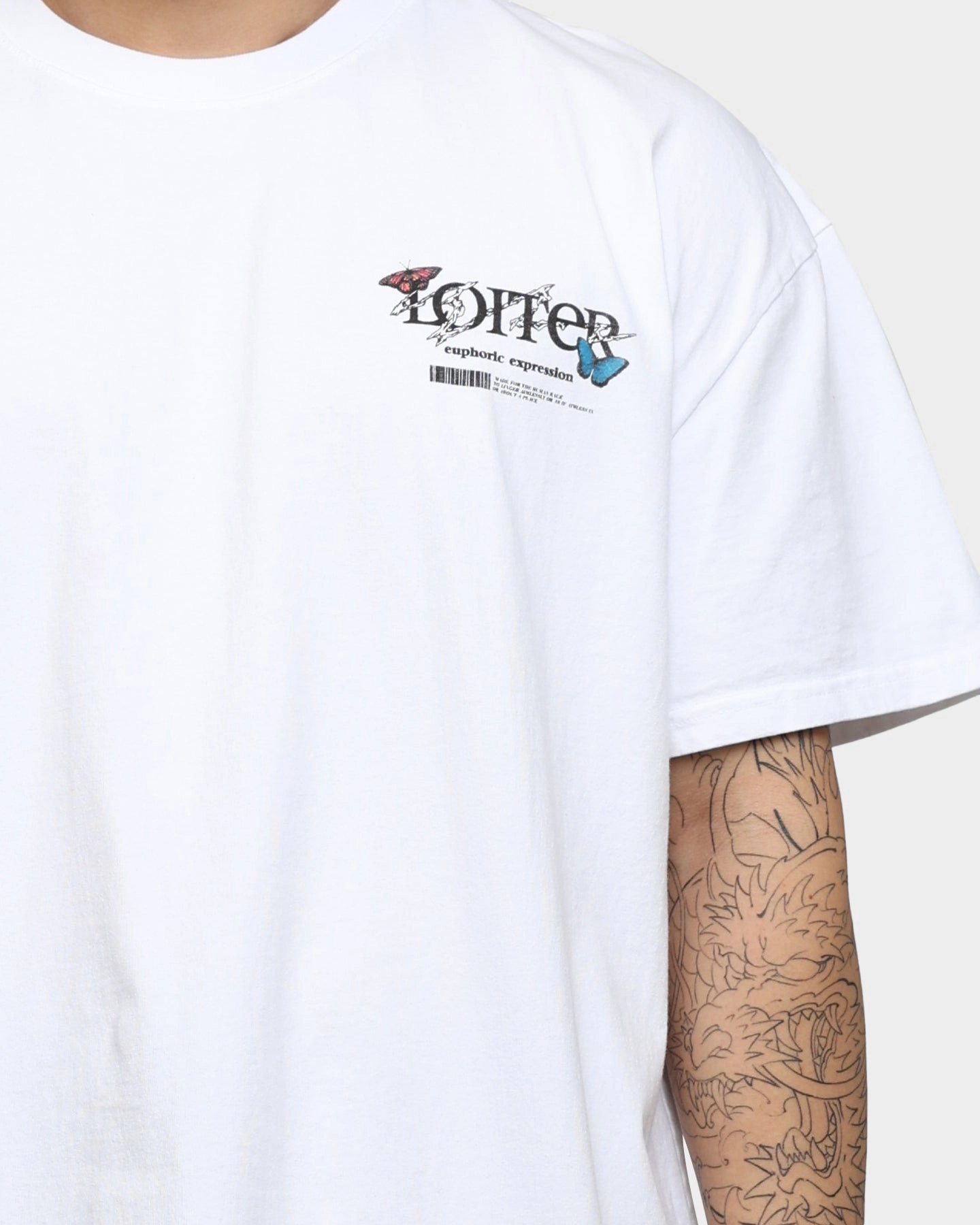 Smooth Finish Comfortable Loiter Euphoria Ultra Premium Vintage T-Shirt White