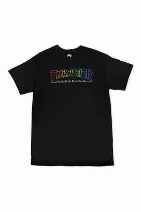 Thrasher Outlined Rainbow Mag Tee Affordable Fashion