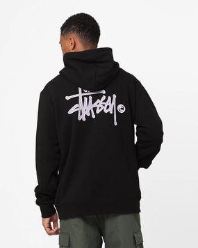 Stussy Shadow Graffiti Zip Hoodie Black Outdoor Style Adaptive Layering System