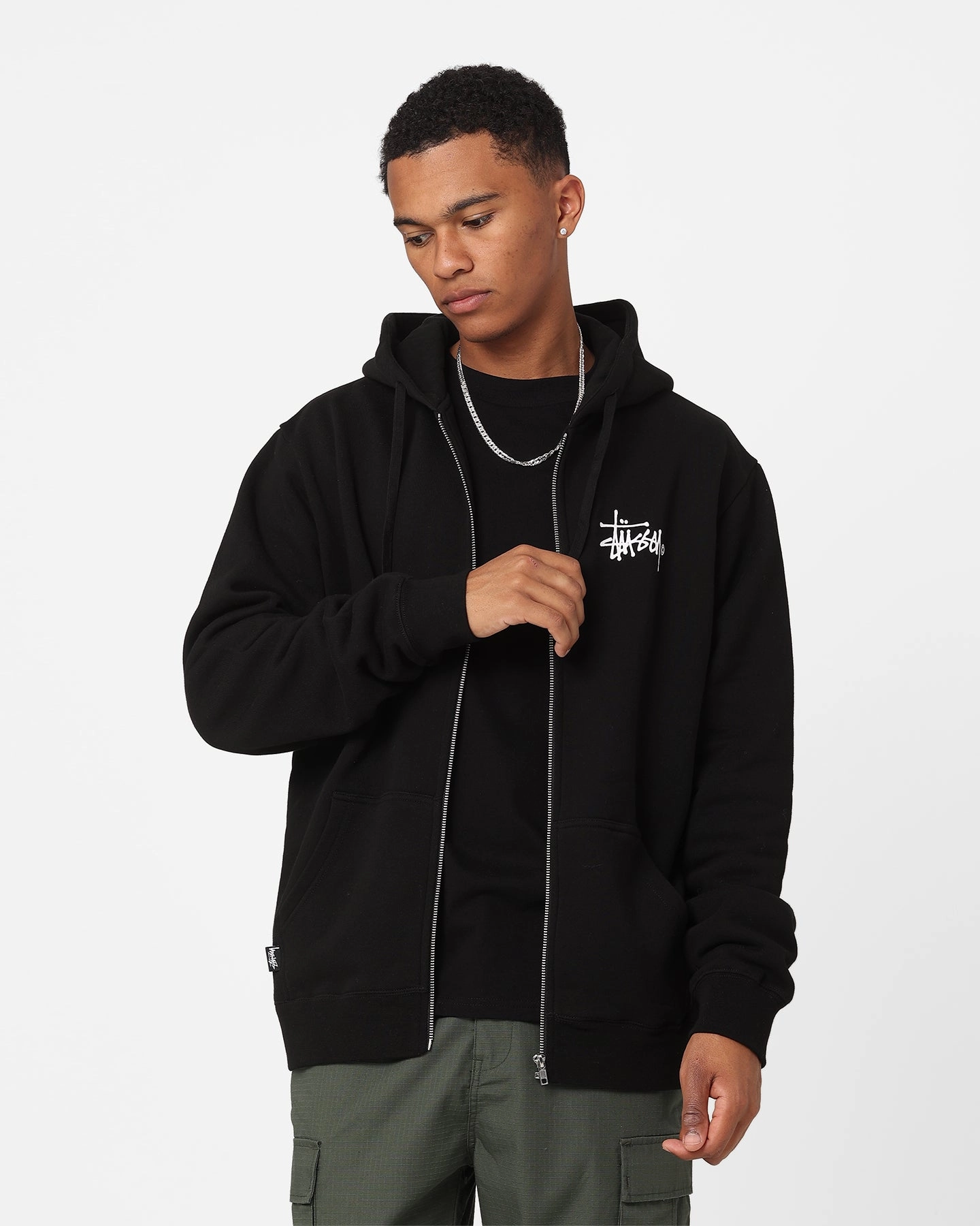 Stussy Shadow Graffiti Zip Hoodie Black Limited Edition Mix - and - Match