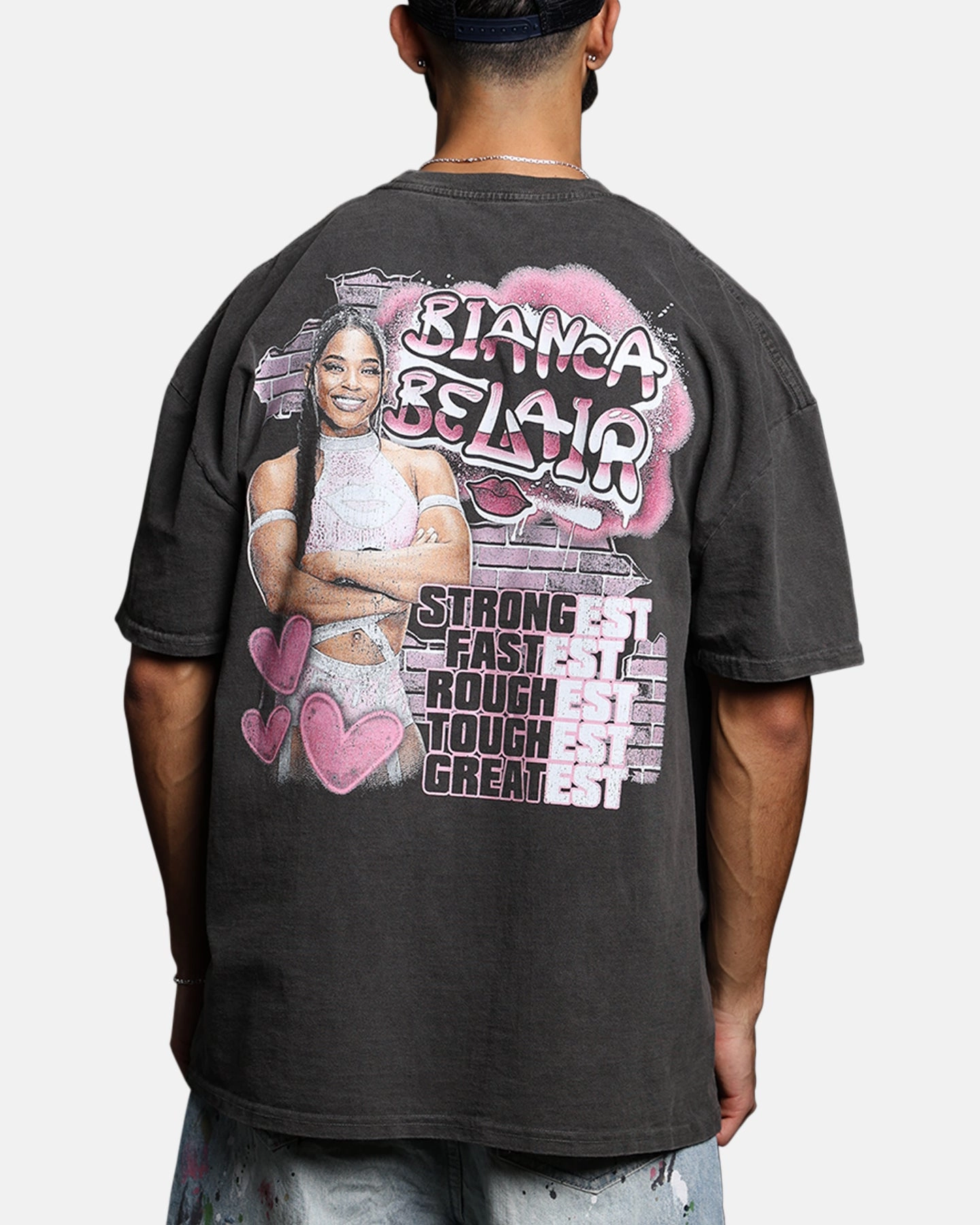 Everyday Fit Culture Kings X WWE Bianca Belair Vintage T-Shirt Black Wash