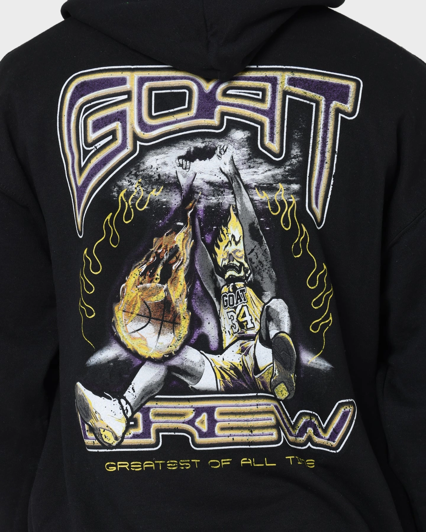 Light Reflective Trims Goat Crew Space Slam Hoodie Black