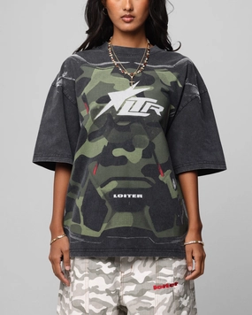 StretchComfortWeave Loiter Motocross Vintage T-Shirt Vintage Black