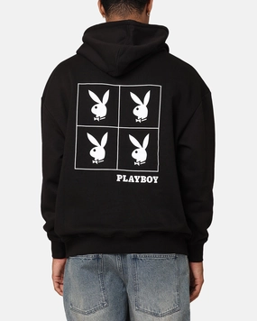 Playboy RHD Sqaured Hoodie Black suitable for fashion contests Budget