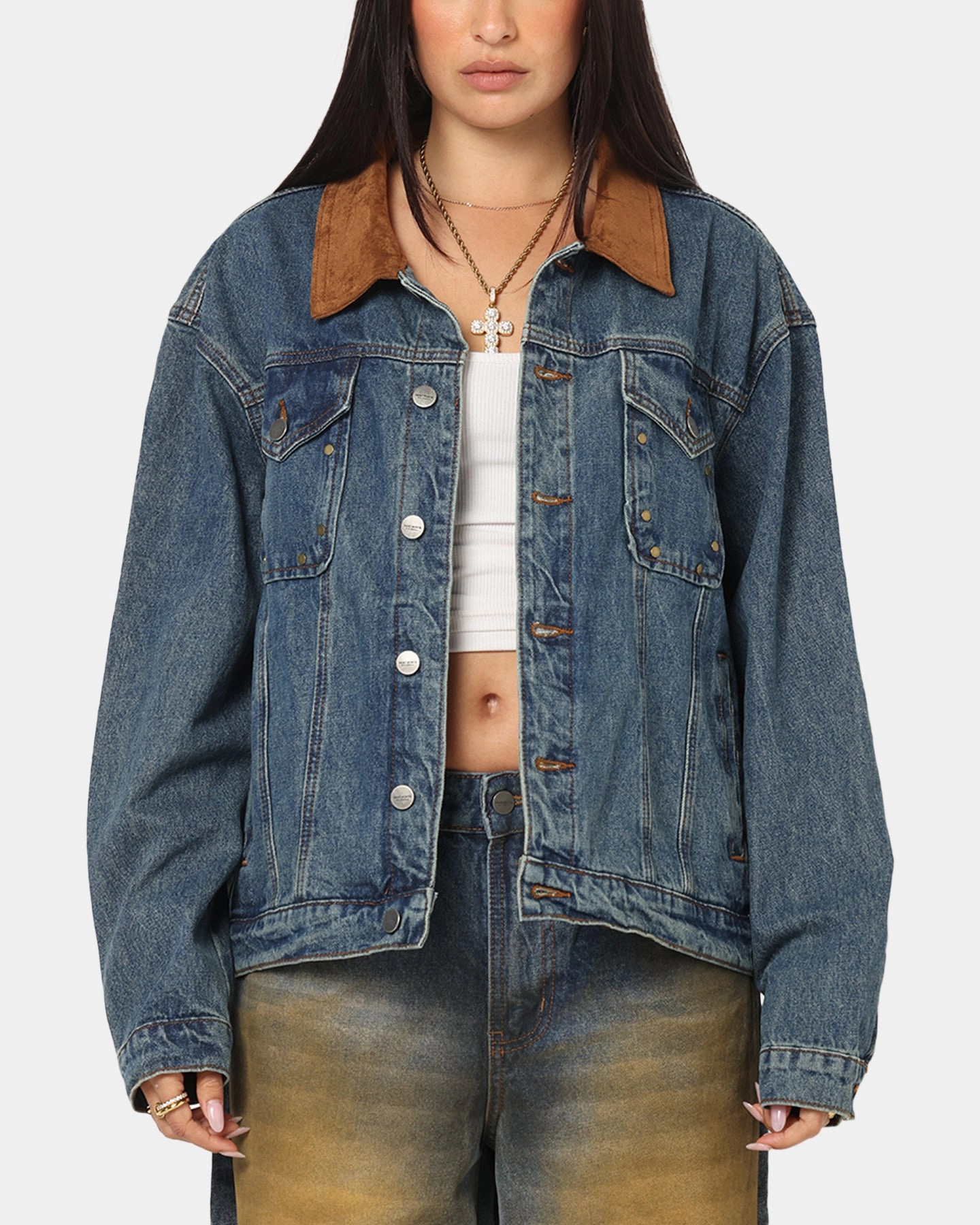 Saint Morta Rodeo Drive Denim Jacket Dirty Blue Modular Layering System
