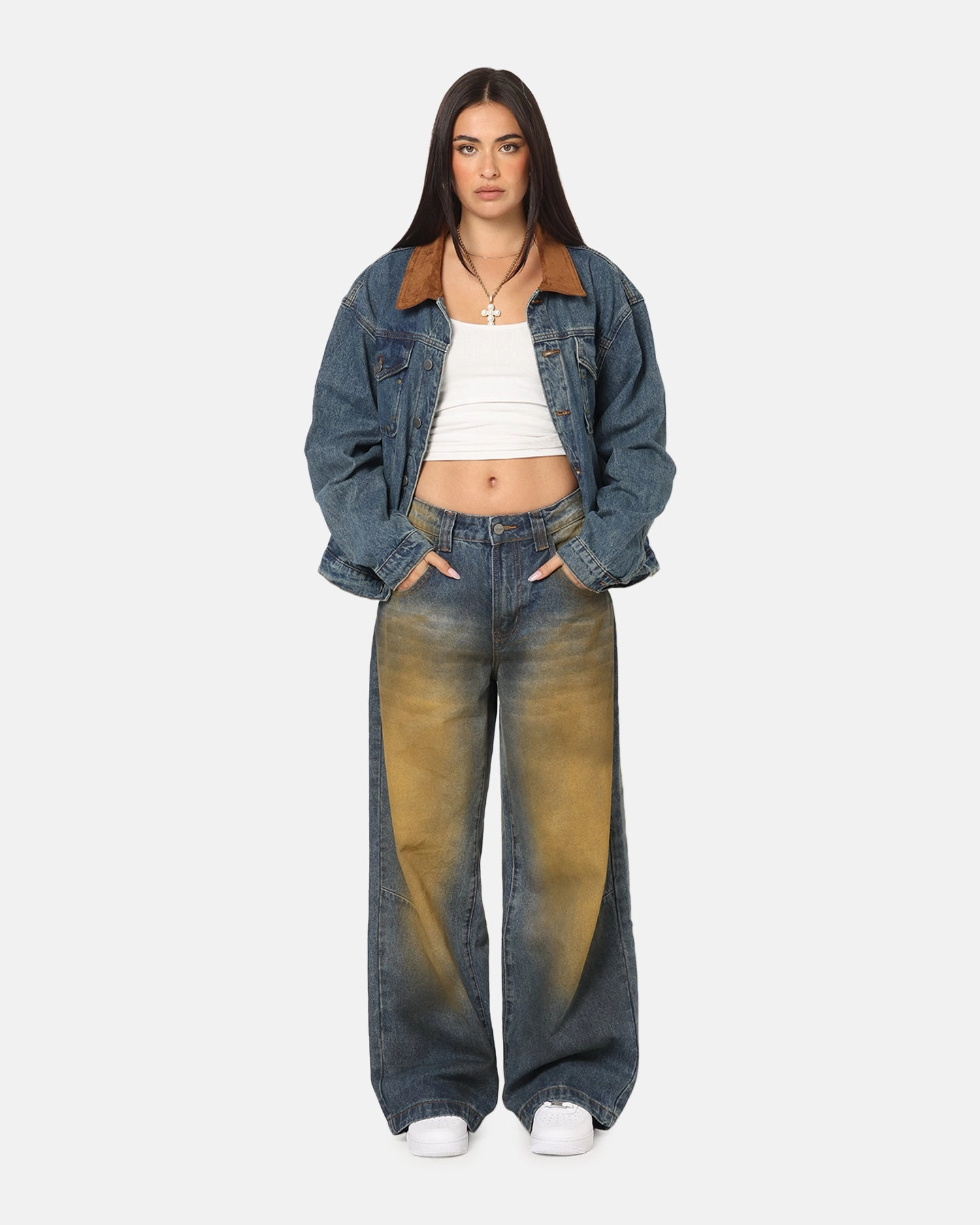 Saint Morta Rodeo Drive Denim Jacket Dirty Blue Snag Free Zippers WaterResistant Shell