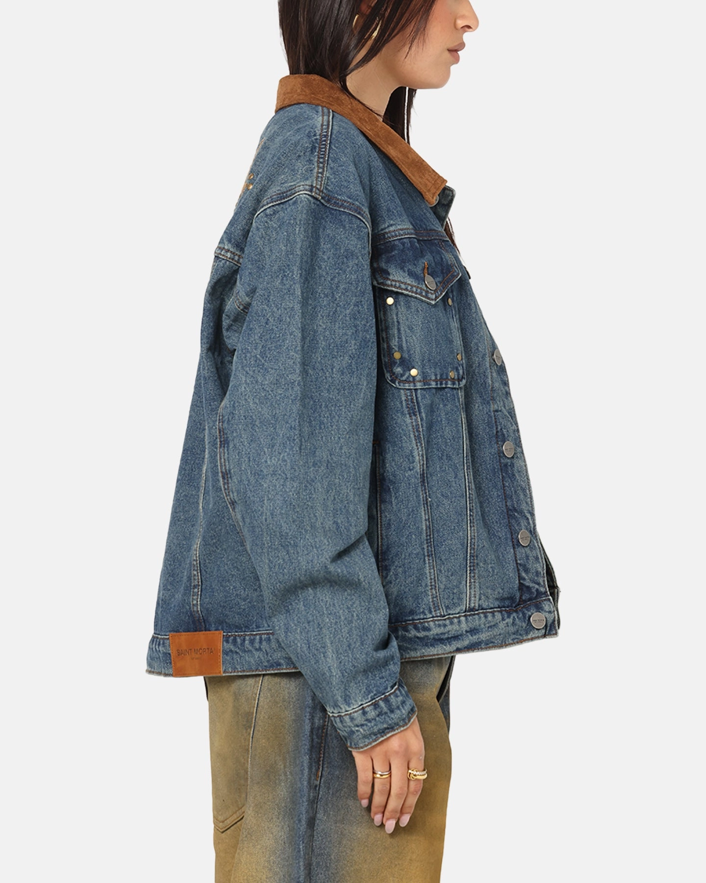 Saint Morta Rodeo Drive Denim Jacket Dirty Blue suitable for school uniforms Dispute