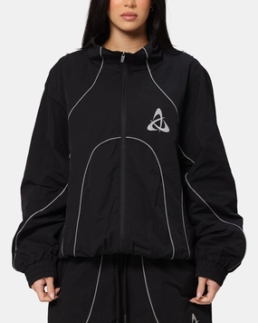 Reinforced Elbows Compact Storage The Anti Order Stereo Nylon Track Jacket Black