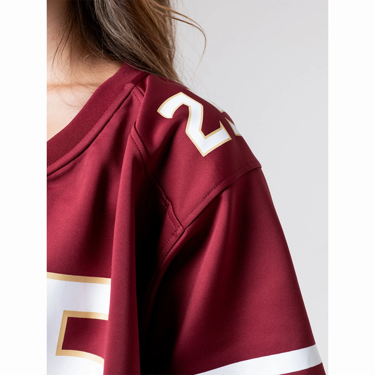 High-End Quality Established & Co. Women's Seminoles #25 Crop Zip Jersey - Garnet