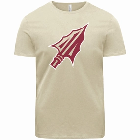 Ragz Adult/Unisex Arrowhead Logo Short Sleeve T-shirt - Sand perfect for all-day wear Modern Layering