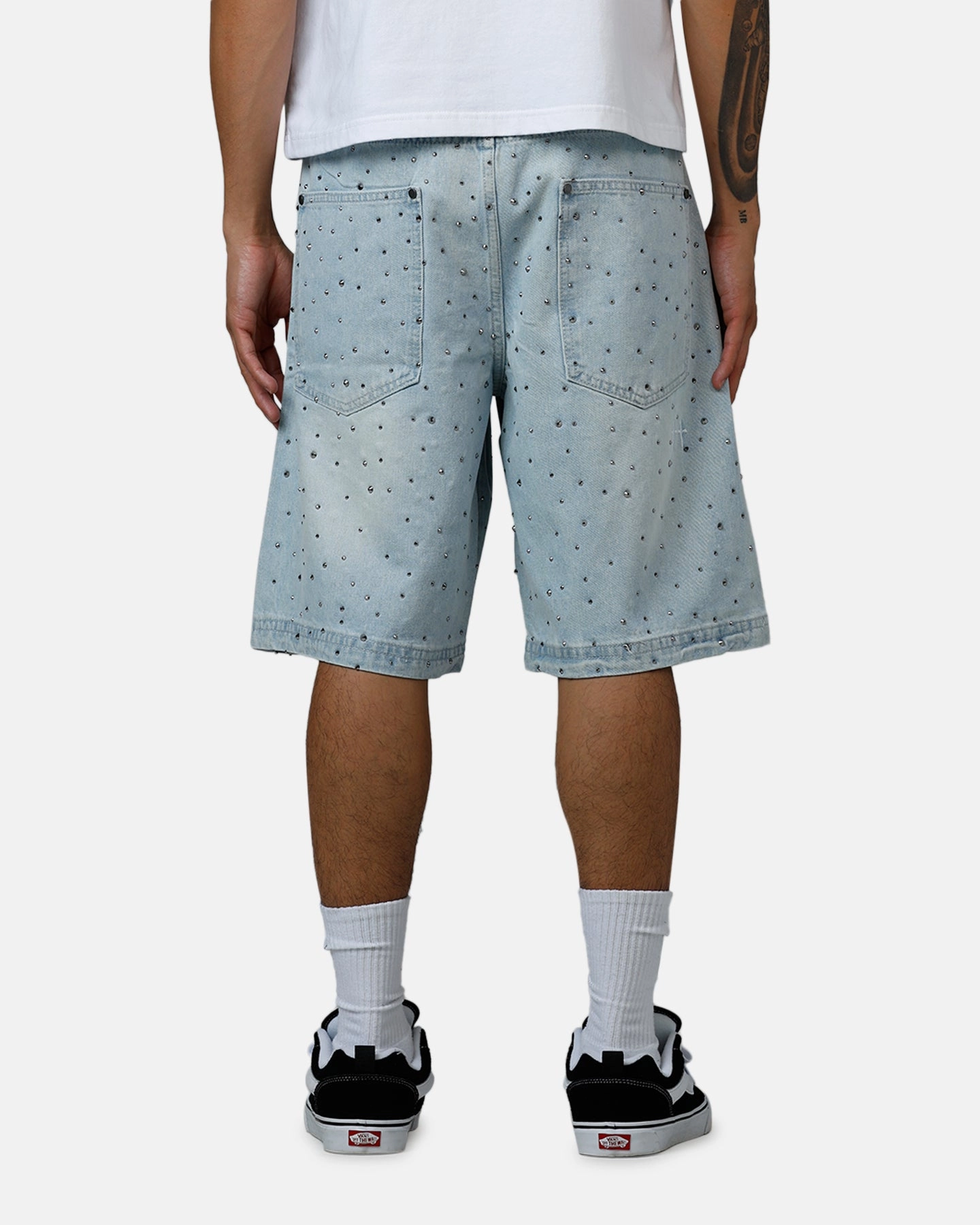 Saint Morta Amplus Glamourama Jorts Blue Dust compression support floral shorts