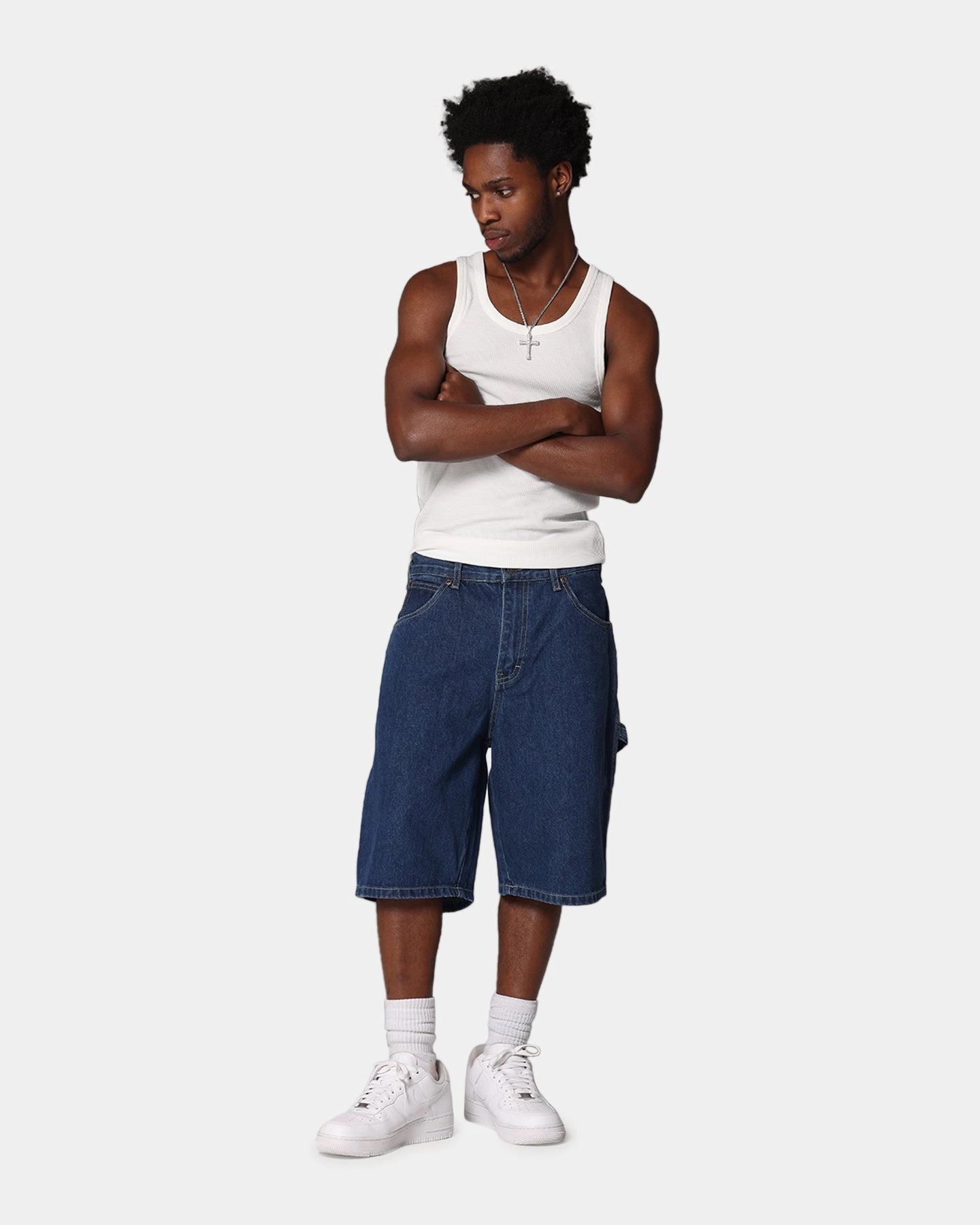 Dickies Relaxed Fit Carpenter Shorts Stone Washed Indigo Easy Match OdorControlTech