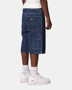 Casual Outfit Travel Fashion Dickies Relaxed Fit Carpenter Shorts Stone Washed Indigo