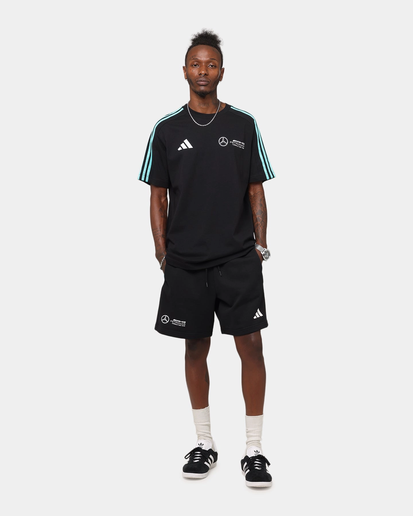 adidas x Mercedes-AMG PETRONAS Formula One F1 DNA Shorts Black/White camisole