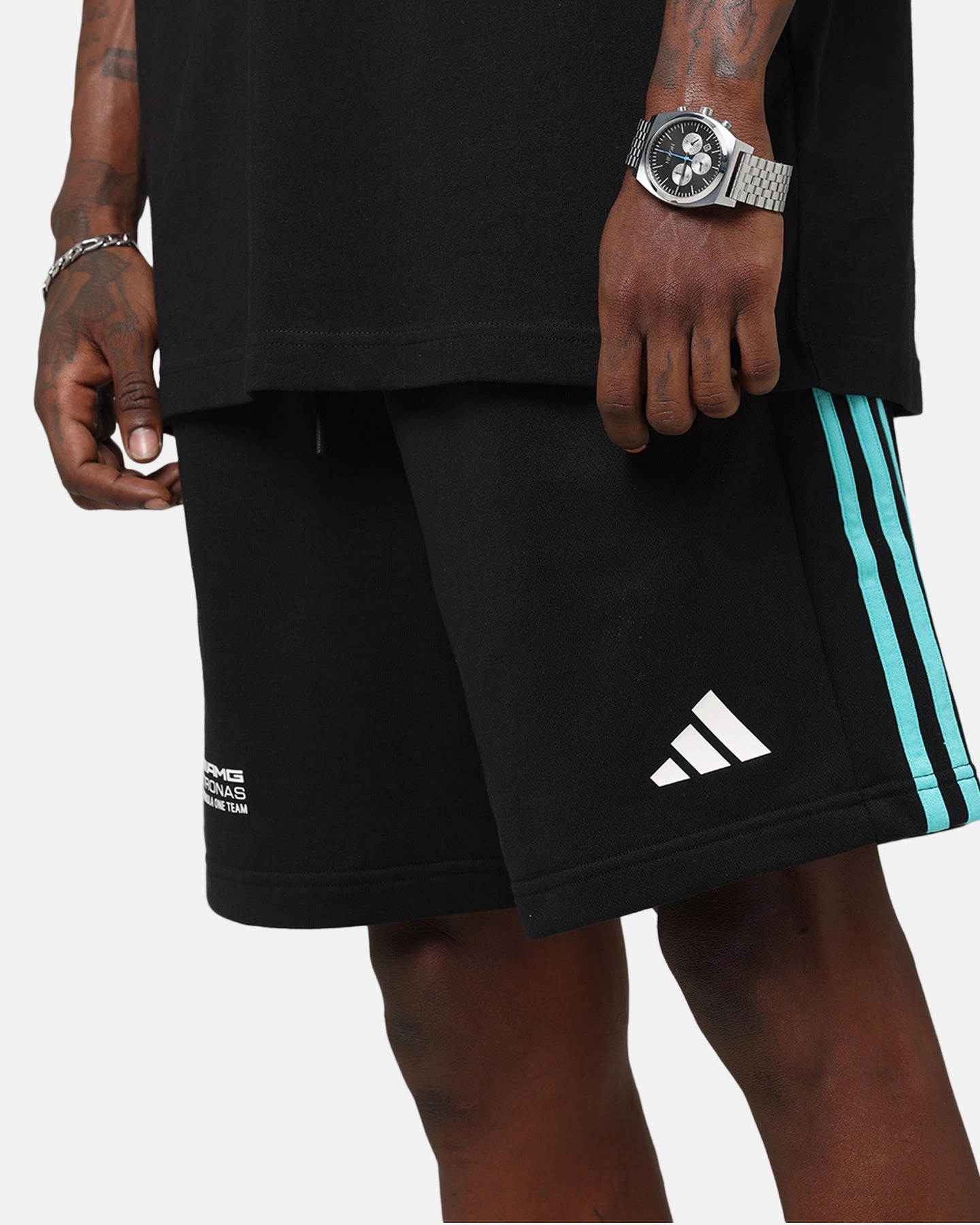 wrinkle - resistant WideLegOpening adidas x Mercedes-AMG PETRONAS Formula One F1 DNA Shorts Black/White